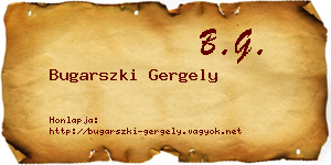 Bugarszki Gergely névjegykártya
